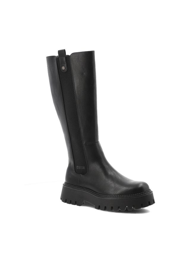 Big-Star - Czarne Kozaki Big Star Ocieplane Obuwie Damskie. Okazja: na co dzień. Wysokość cholewki: przed kolano. Kolor: czarny. Materiał: materiał. Szerokość cholewki: normalna. Sezon: zima, jesień. Styl: klasyczny, casual, elegancki