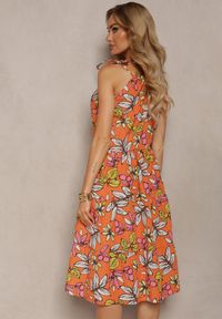 Renee - Pomarańczowa Sukienka Fierena. Kolor: pomarańczowy. Materiał: tkanina. Sezon: lato #3