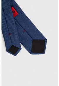 Hugo - HUGO krawat jedwabny kolor granatowy. Kolor: niebieski. Materiał: jedwab #2
