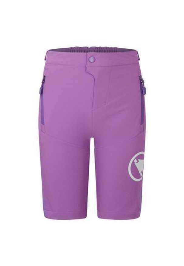 ENDURA - Spodenki rowerowe dziecięce Endura MT500 Jr Burner Short. Kolor: fioletowy. Styl: sportowy. Sport: kolarstwo