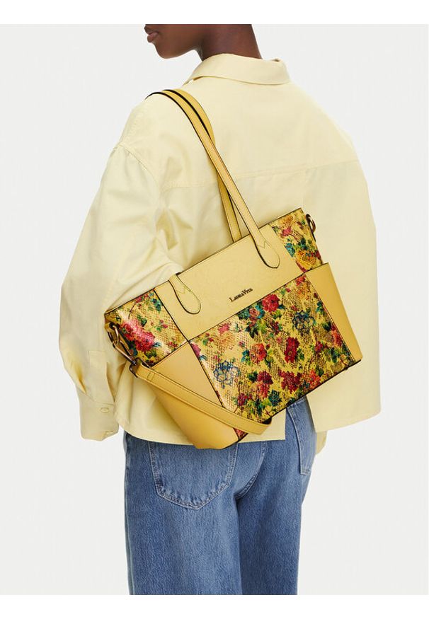 Laura Vita Torebka Amep 03 Brązowy. Kolor: brązowy. Materiał: skórzane