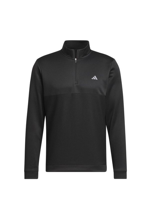 Adidas - Bluza Ultimate365 Textured Quarter-Zip. Typ kołnierza: golf. Kolor: czarny. Materiał: materiał. Długość rękawa: długi rękaw