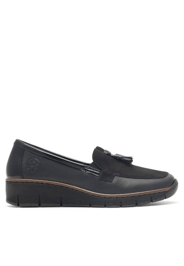 Półbuty Rieker. Kolor: czarny