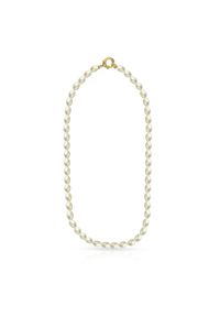 W.KRUK - Naszyjnik srebrny pozłacany z perłami. Materiał: pozłacane, srebrne. Kolor: srebrny. Kamień szlachetny: perła #1