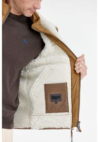 Blauer USA - BLAUER Kożuch męski z pikowanymi rękawami, Rozmiar L. Kolor: brązowy #5