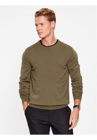 BOSS - Boss Sweter Botto-L 50476364 Zielony Regular Fit. Kolor: zielony. Materiał: wełna