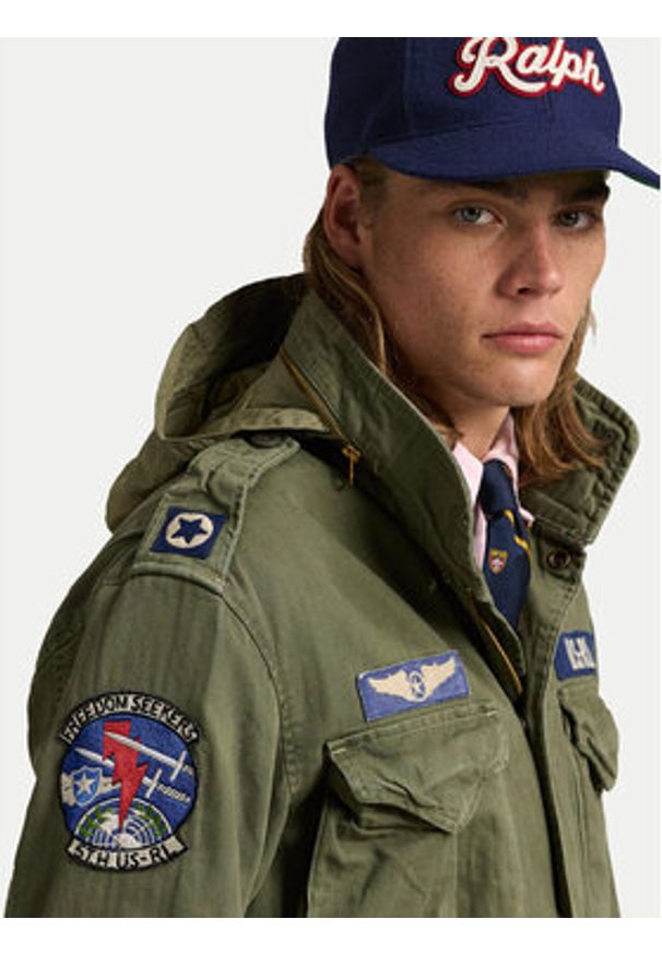 Polo Ralph Lauren Kurtka przejściowa 710961616001 Zielony Regular Fit. Typ kołnierza: polo. Kolor: zielony. Materiał: bawełna