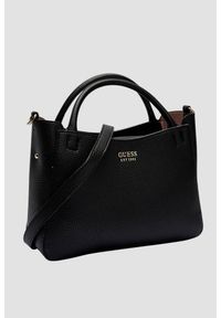 Guess - GUESS Сzarna damska klasyczna torebka SML Girlfriend Satchel. Kolor: czarny. Materiał: skórzane. Styl: klasyczny #13