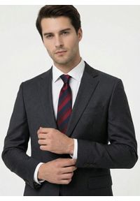 Krawat Męski - Angelo di Monti - Granat, Ciemna Czerwień, Pasy. Kolor: niebieski, czerwony, wielokolorowy. Materiał: tkanina. Styl: elegancki, wizytowy #5