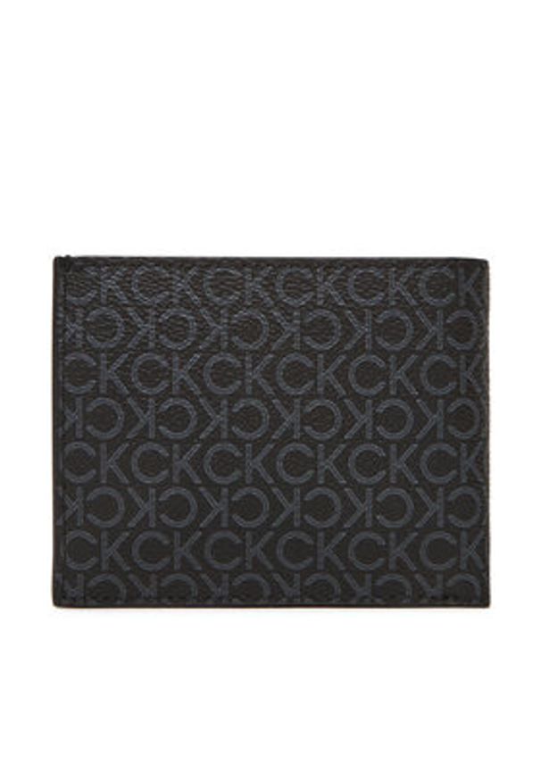 Calvin Klein Portfel męski Ck Must Mono Billfold W/ Coin LV04D1038G Czarny. Kolor: czarny. Materiał: skóra