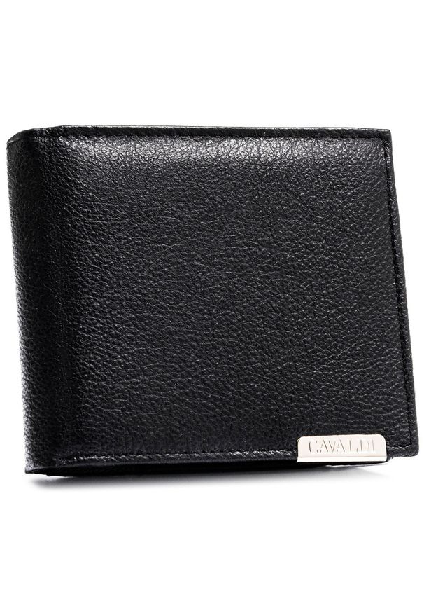 4U CAVALDI - Duży portfel męski ze skóry naturalnej w czarnym kolorze z systemem RFID - 4U Cavaldi. Kolor: czarny. Materiał: skóra