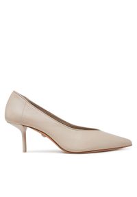 Max Mara Szpilki 2514521151600 Écru. Kolor: biały. Materiał: skóra. Obcas: na szpilce