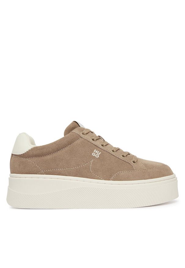 Hugo - Sneakersy HUGO. Kolor: brązowy