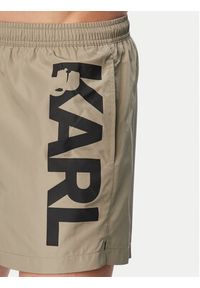 Karl Lagerfeld - KARL LAGERFELD Szorty kąpielowe A1M46013 Beżowy Regular Fit. Kolor: beżowy. Materiał: syntetyk #3