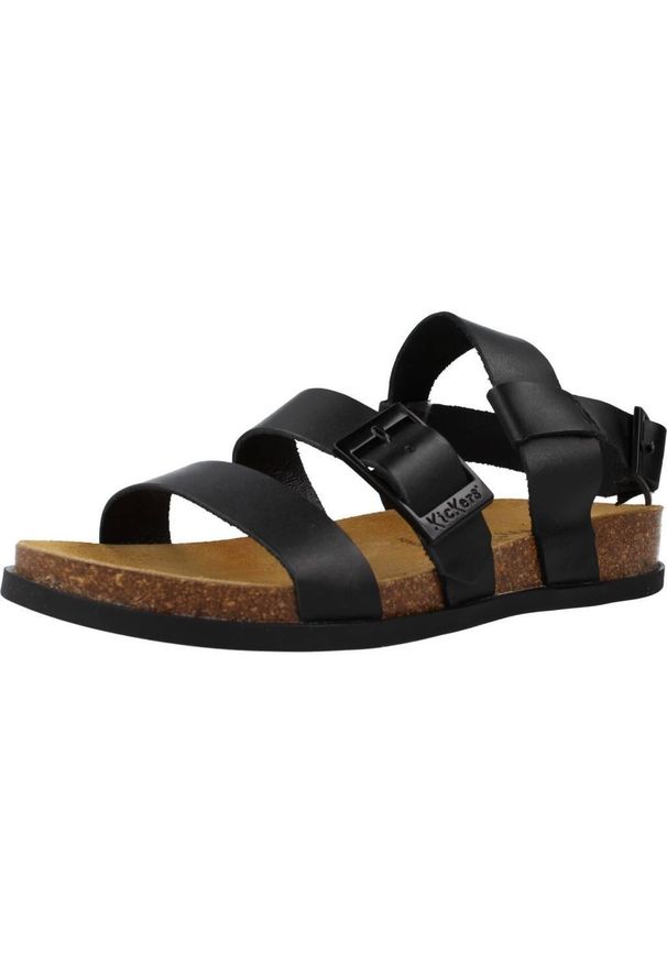 Kickers - Sandały KICKERS 931630 50 Czarny. Kolor: czarny. Materiał: skóra. Sezon: lato
