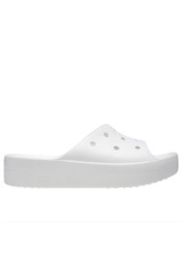 Klapki Crocs Classic Platform Slide 208180-100 - białe. Kolor: biały. Materiał: materiał. Sezon: lato. Obcas: na platformie #1