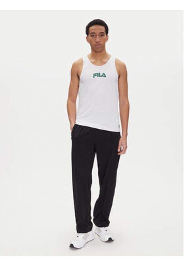 Fila Tank top Lirey FAM0919 Biały Slim Fit. Kolor: biały. Materiał: bawełna