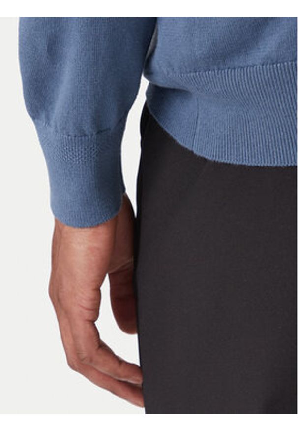 BOSS Sweter Kanobix 50527585 Niebieski Regular Fit. Kolor: niebieski. Materiał: bawełna