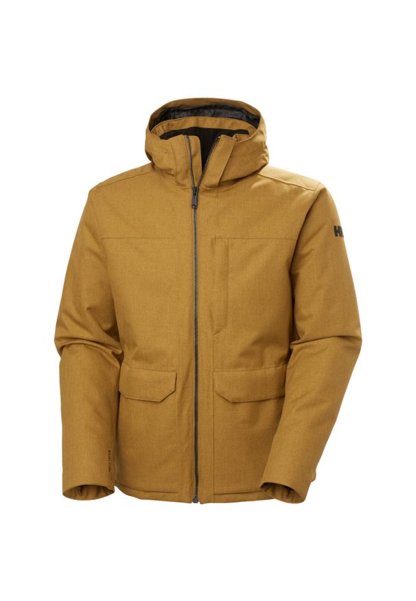 Kurtka wodoodporna z kapturem Helly Hansen Chill 3.0. Typ kołnierza: kaptur. Kolor: brązowy. Materiał: syntetyk