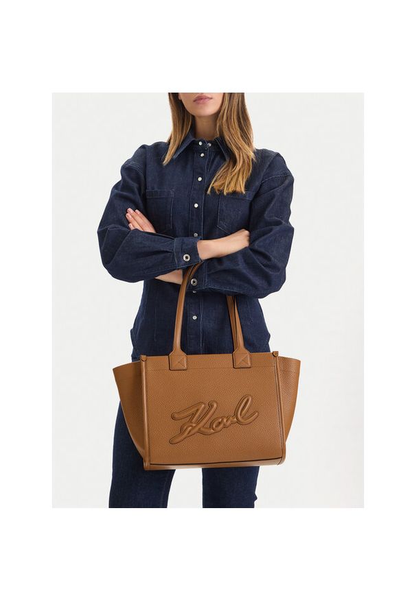 Karl Lagerfeld - Torebka KARL LAGERFELD. Kolor: brązowy