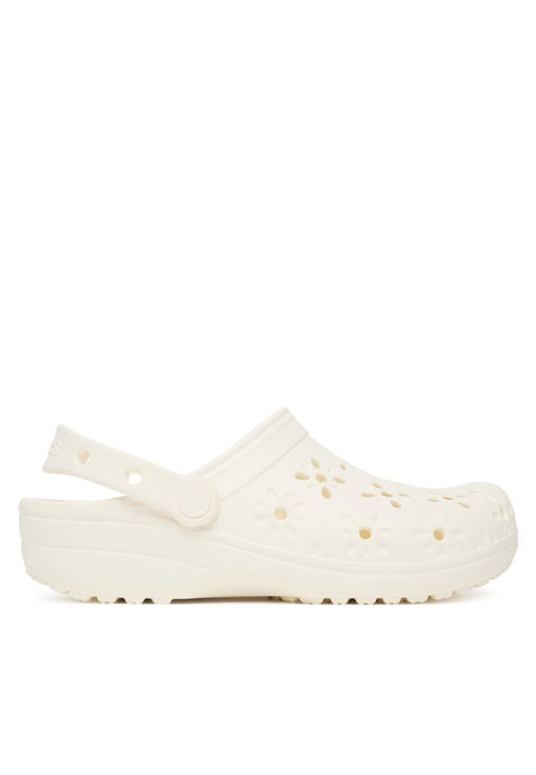 Crocs Klapki Classic Floral Cut-Out Clog 210927 Écru. Kolor: kremowy