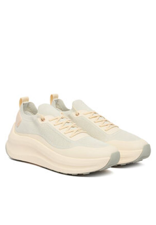 Calvin Klein Sneakersy Chunky Runner Lace Up Sock Knit YW0YW02033 Écru. Materiał: materiał