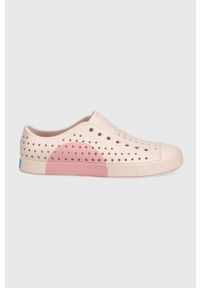 Native tenisówki Jefferson Block damskie kolor różowy. Nosek buta: okrągły. Kolor: różowy. Szerokość cholewki: normalna