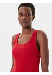 Hugo - HUGO Top Datamia 50514489 Czerwony Slim Fit. Kolor: czerwony. Materiał: bawełna