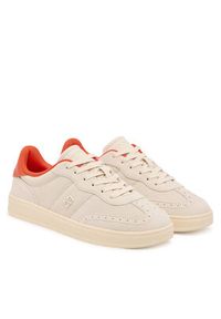 TOMMY HILFIGER - Tommy Hilfiger Sneakersy Heritage FW0FW08822 Écru. Materiał: zamsz, skóra