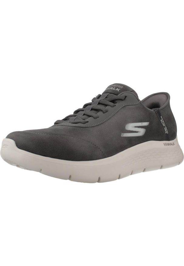 skechers - Buty SKECHERS SLIP - INS GO WALK FLEX - SMOOT Szary. Kolor: szary. Materiał: tkanina