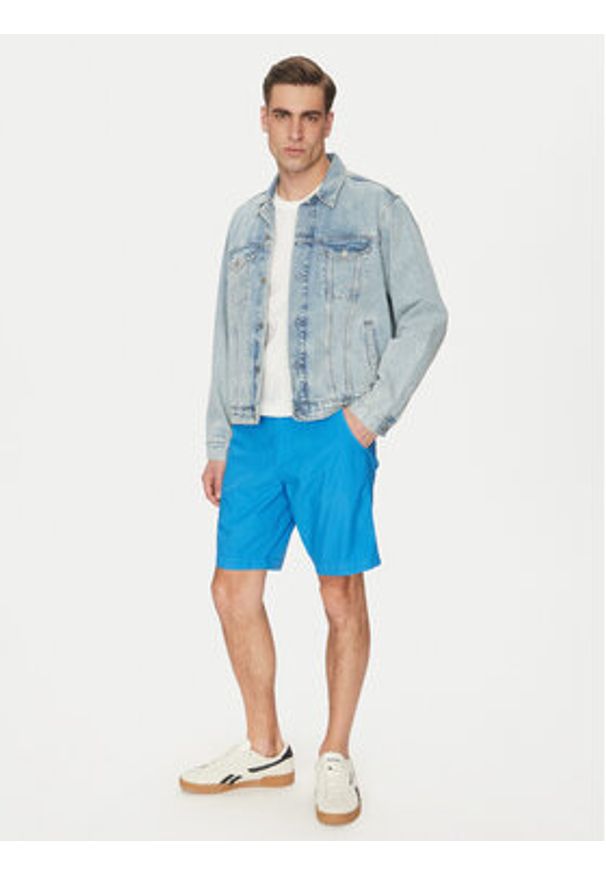 Napapijri Szorty materiałowe Nakuru 6 NP0A4HRV Niebieski Regular Fit. Kolor: niebieski. Materiał: bawełna