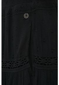 Superdry spódnica kolor czarny mini rozkloszowana. Kolor: czarny. Materiał: tkanina #4