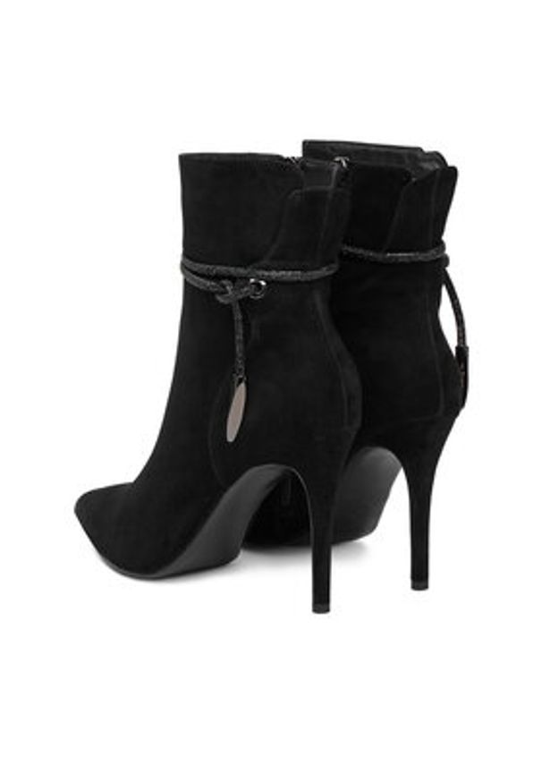 Eva Minge Botki EO-EVA-H1092-1 Czarny. Kolor: czarny. Materiał: zamsz, skóra