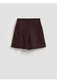 Reserved - Lniane szorty - brązowy. Kolor: brązowy. Materiał: len #1