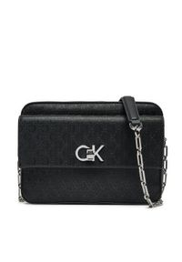 Calvin Klein Torebka Ck Camera Bag W/Pocket_Mono K60K613140 Czarny. Kolor: czarny. Materiał: skórzane