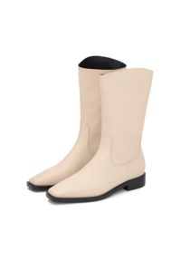 Kazar - Niskie kozaki na płaskiej podeszwie. Materiał: skóra. Szerokość cholewki: normalna. Obcas: na płaskiej podeszwie #2