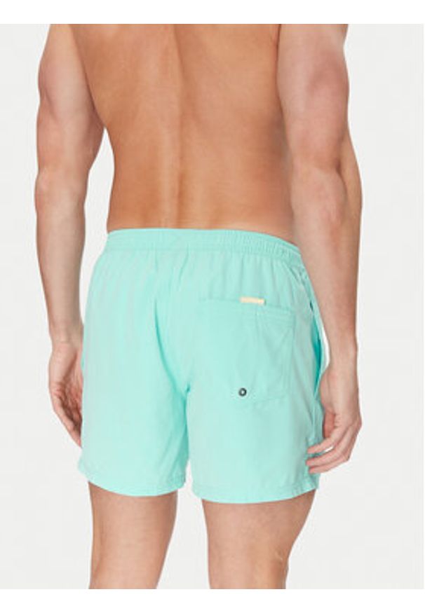 Quiksilver Szorty kąpielowe Spl Fineline Volley 15 EQYJV04141 Turkusowy Regular Fit. Kolor: turkusowy. Materiał: syntetyk
