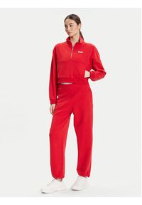 Hugo - HUGO Bluza Dorata_B 50542972 Czerwony Loose Fit. Kolor: czerwony. Materiał: bawełna #5