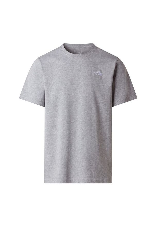 Koszulka męska The North Face Evolution Simple Dome 0A8CZ2CQO1 - szara. Kolor: szary. Materiał: bawełna, tkanina, poliester. Długość rękawa: krótki rękaw. Długość: krótkie