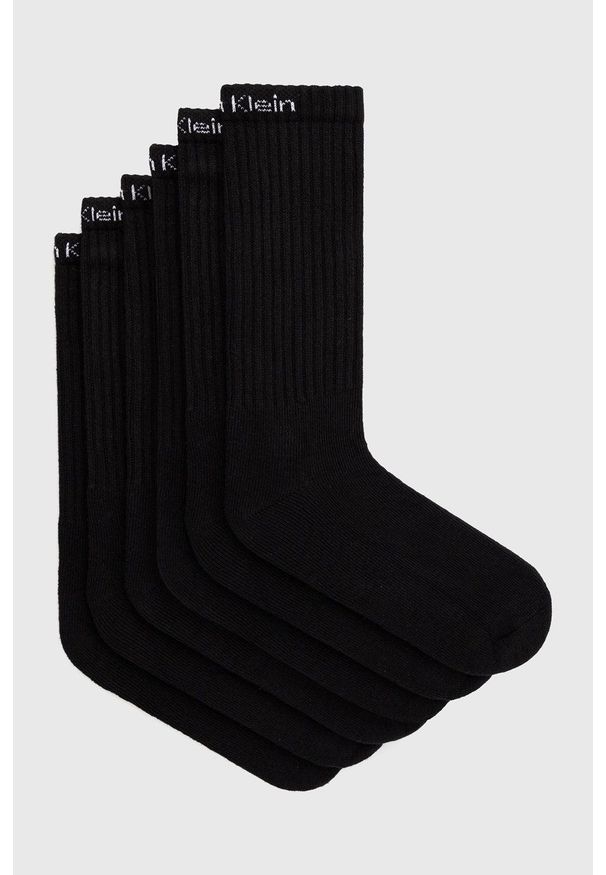 Calvin Klein Skarpetki (6-pack) męskie kolor czarny. Kolor: czarny