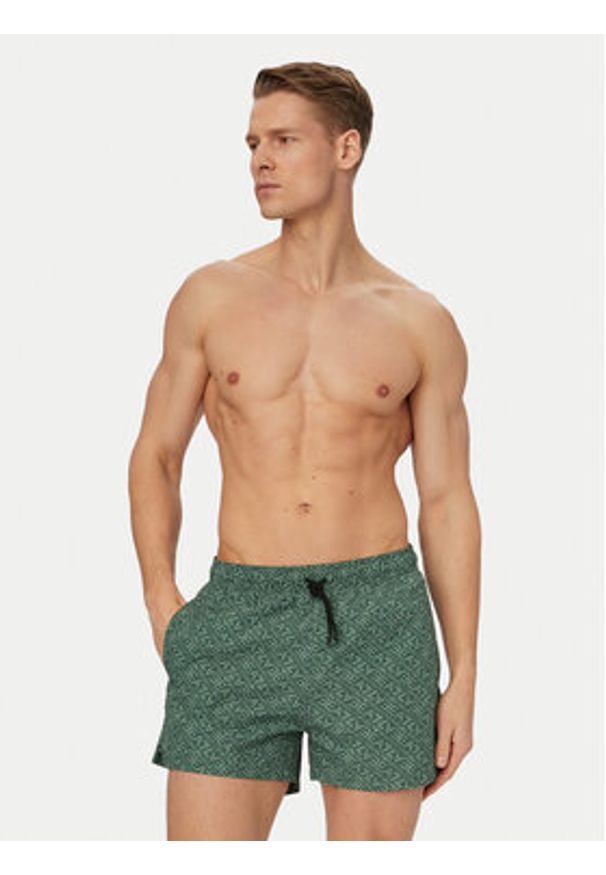 EA7 Emporio Armani Szorty kąpielowe 7M001677 AF21249 M7130 Zielony Regular Fit. Kolor: zielony. Materiał: syntetyk