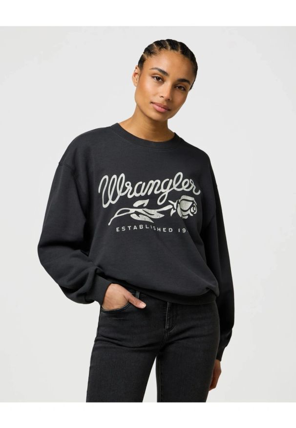 Wrangler - DAMSKA BLUZA WRANGLER OVERSIZED SWEAT FADED BLACK 112370826