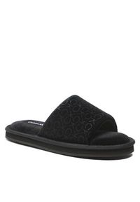 Calvin Klein Kapcie Slipper Flatform Sandal Vel HW0HW01540 Czarny. Kolor: czarny. Materiał: materiał