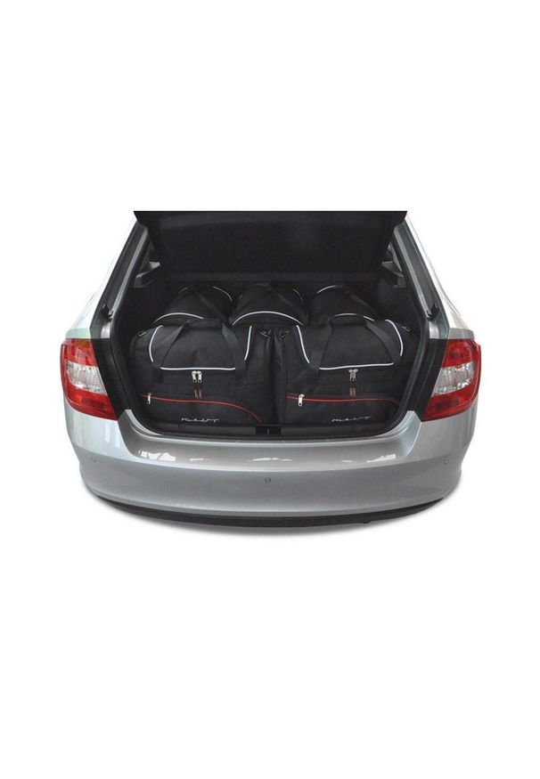KJUST - Torby Do Bagażnika Skoda Rapid Liftback 2012-2019 5Szt Kjust. Kolor: czarny. Styl: sportowy