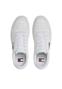 Tommy Jeans Sneakersy Tjw Retro Basket Ess EN0EN02505 Biały. Kolor: biały. Materiał: skóra