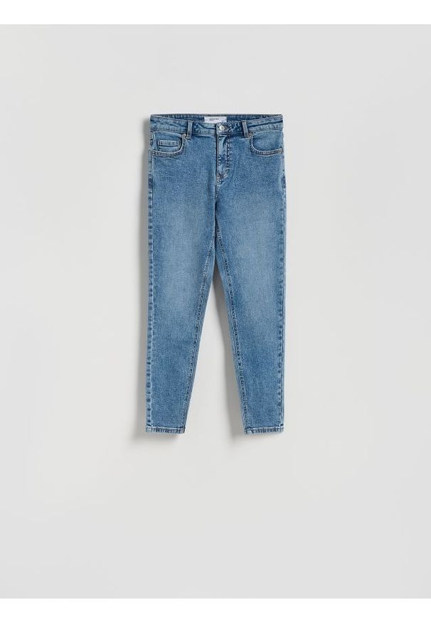Reserved - Jeansy slim fit mid rise - niebieski. Kolor: niebieski