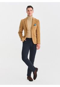 Pako Lorente - PAKO LORENTE - Beżowa sztruksowa marynarka męska. Okazja: na co dzień. Kolor: beżowy. Materiał: sztruks. Sezon: jesień. Styl: casual #9