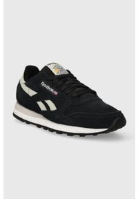 Reebok sneakersy zamszowe kolor czarny. Nosek buta: okrągły. Zapięcie: sznurówki. Kolor: czarny. Materiał: zamsz #3