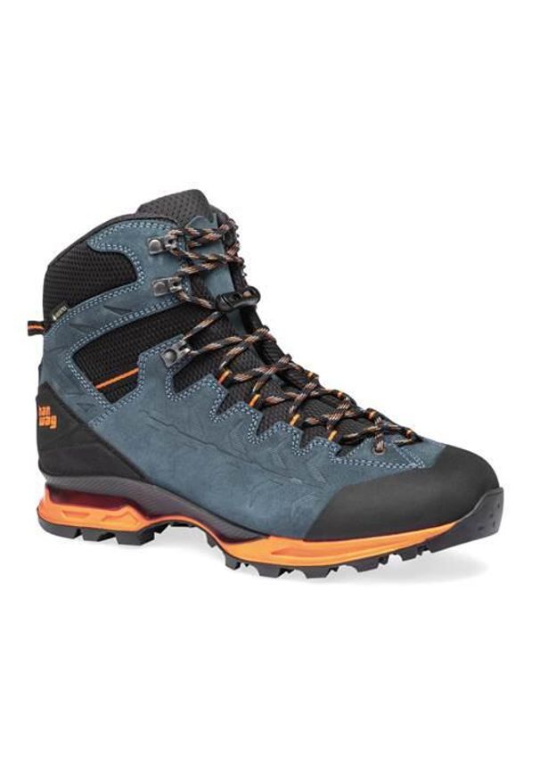 Buty do chodzenia męskie Hanwag Makra Trek Gtx. Kolor: pomarańczowy, wielokolorowy. Materiał: zamsz. Sport: turystyka piesza