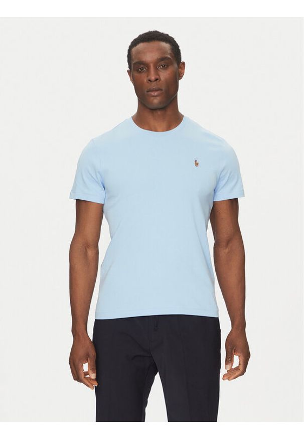 Polo Ralph Lauren T-Shirt Classics 710740727 Błękitny Slim Fit. Typ kołnierza: polo. Kolor: niebieski. Materiał: bawełna